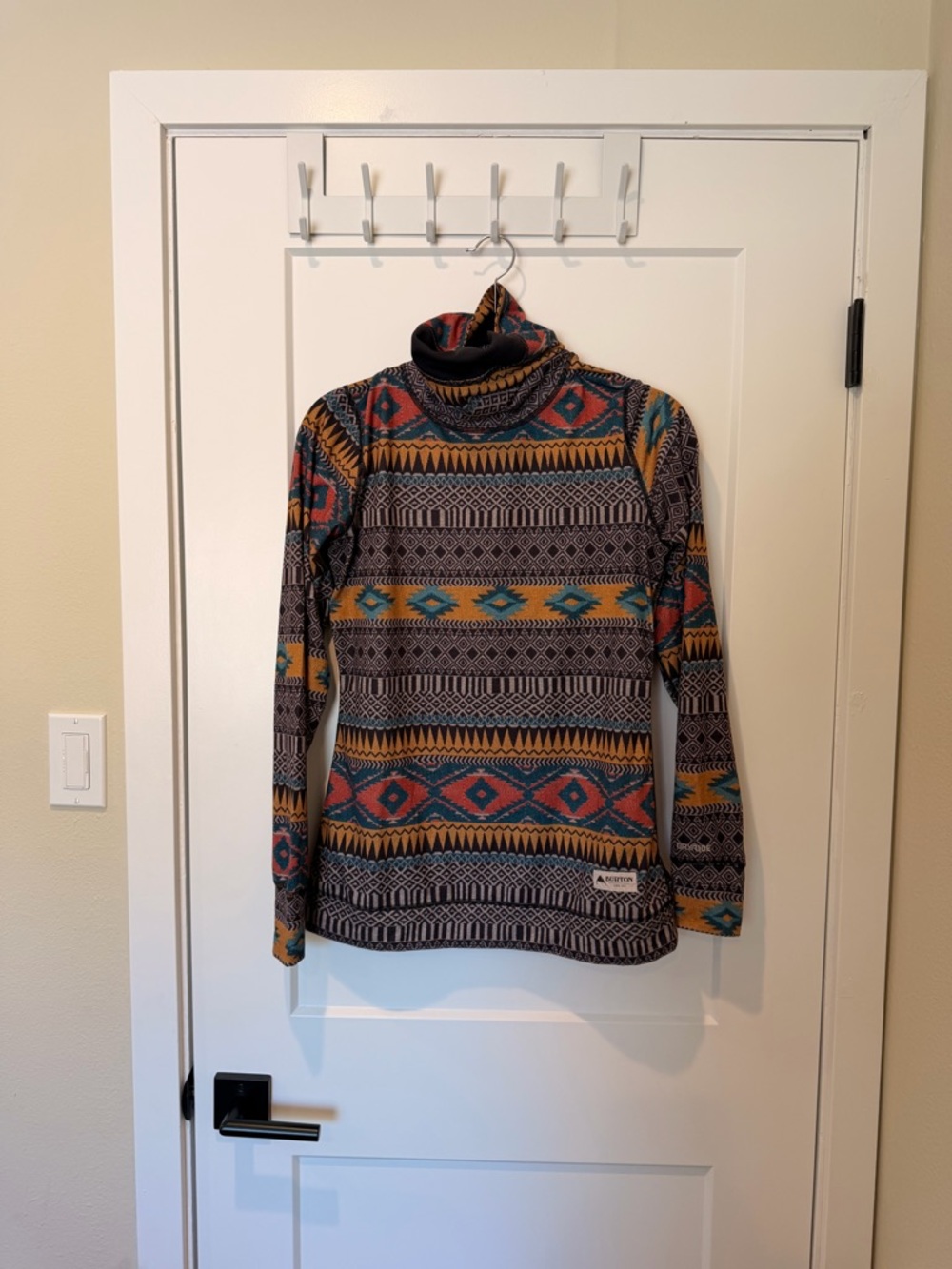 Burton Base Layer with Aztec-Inspired Pattern in Rust and Mustard